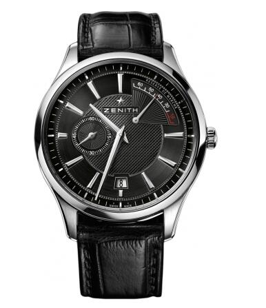 Replica Watch Zenith Watch Captain Power Reserve 03.2120.685/22.C493 Steel - Leather Bracelet